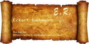 Eckert Radamesz névjegykártya